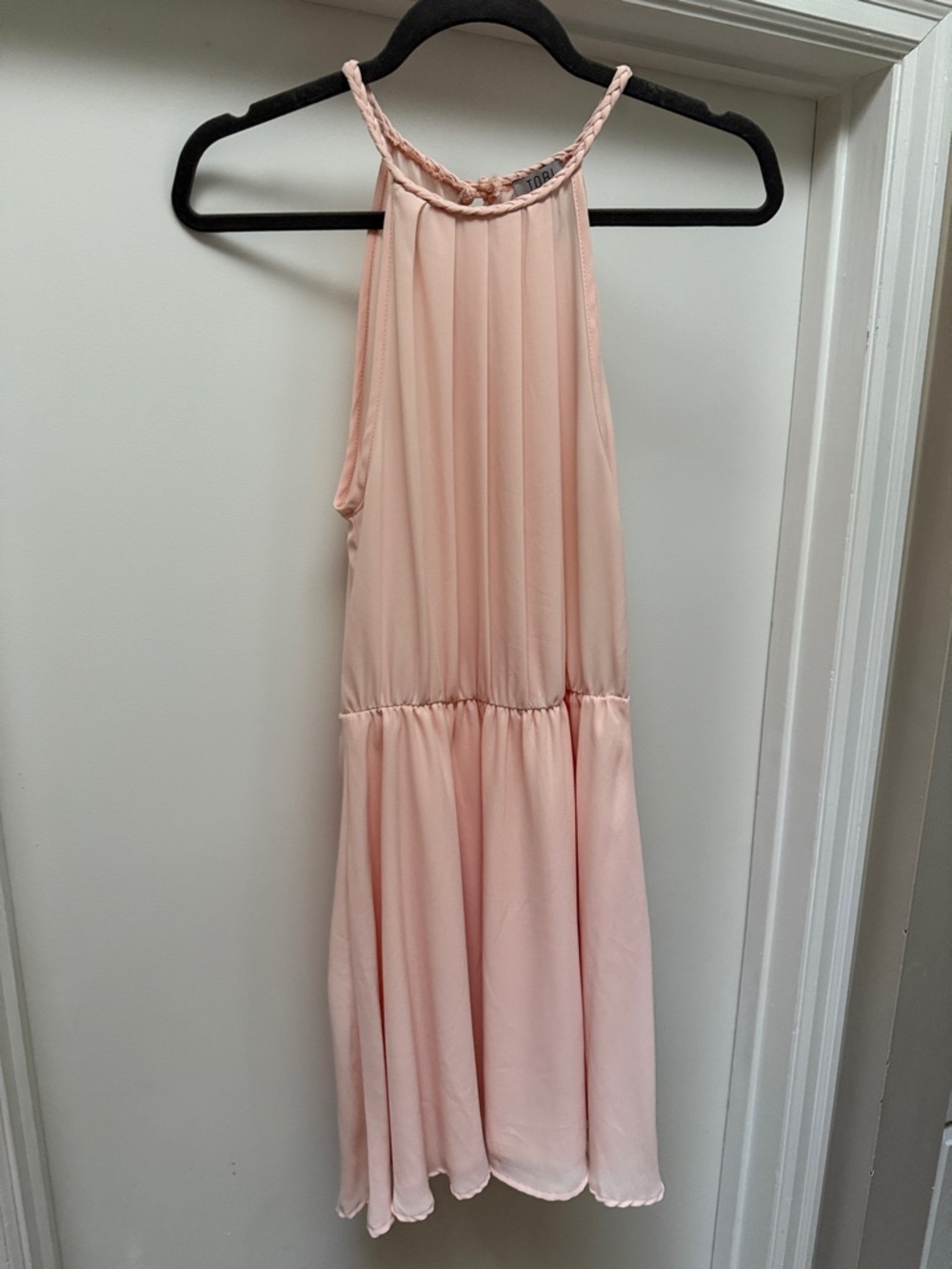 Tobi Blush Pink Halter Mini Dress
